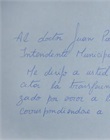Nota dirigida al Intendente