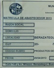 MATRICULA DE ABASTECEDOR ORIGINAL 2023