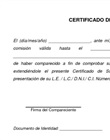 Certificado de supervivencia